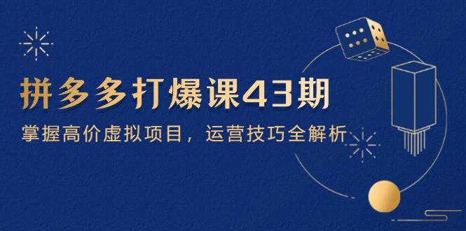 拼多多打爆课第 43 期，掌握高价虚拟项目，运营技巧全解析（15节）插图