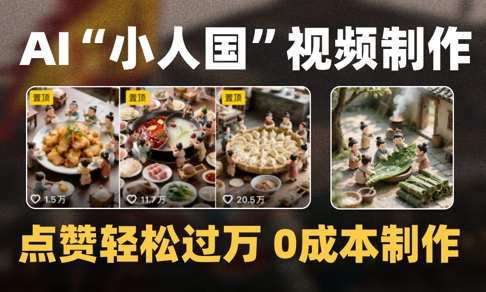 爆款1000W+播放微缩景观迷你小人国AI视频0成本制作全流程教学插图
