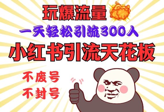 小红书引流天花板，玩爆流量，一天轻松引流300人，安全操作插图