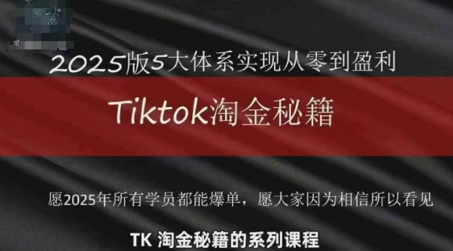 TikTok跨境2025淘金秘籍，​2025TikTok从0到盈利变现插图