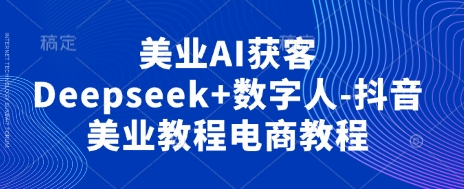 美业AI获客Deepseek+数字人-抖音美业教程电商教程插图