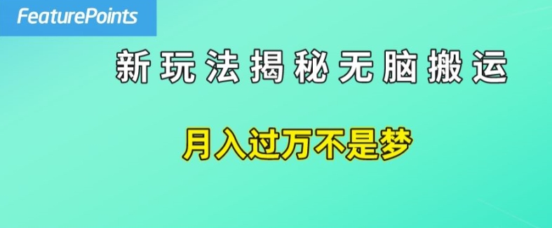 简单操作，每天50美元收入，搬运就是赚钱的秘诀插图