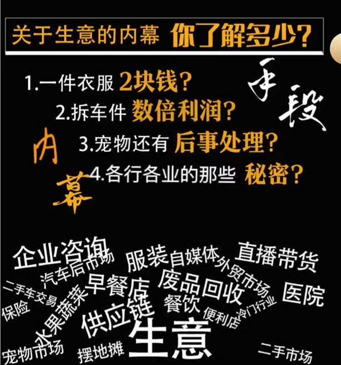 生意内幕·与手段：行业内幕、冷门行业、尾货处理、废品回收、空手套白狼..插图1