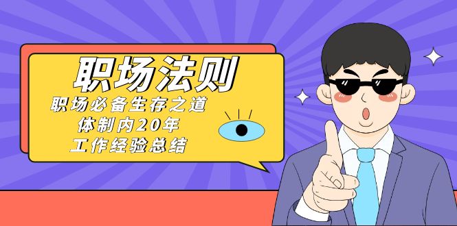 《职场 法则》职场必备生存之道，体制内20年 工作经验总结（17节课）插图