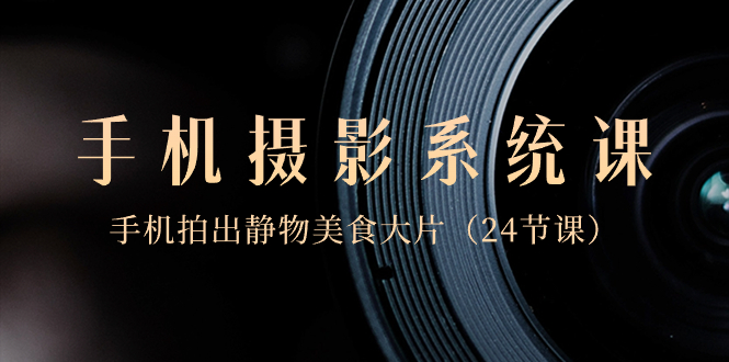 0基础-手机摄影系统课，手机拍出静物美食大片（24节课）插图