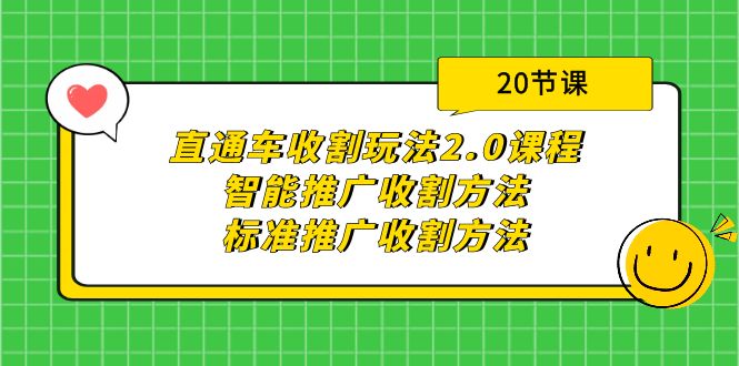 直通车收割玩法2.0课程：智能推广收割方法+标准推广收割方法（20节课）插图