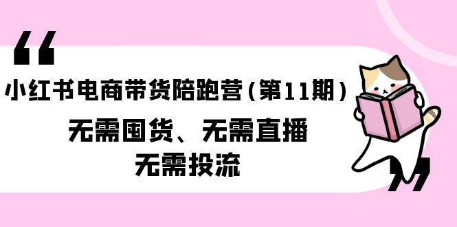 小红书电商带货陪跑营（第11期）无需囤货、无需直播、无需投流（送往期10套）插图