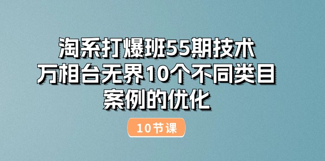 淘系打爆班55期技术：万相台无界10个不同类目案例的优化（10节）插图