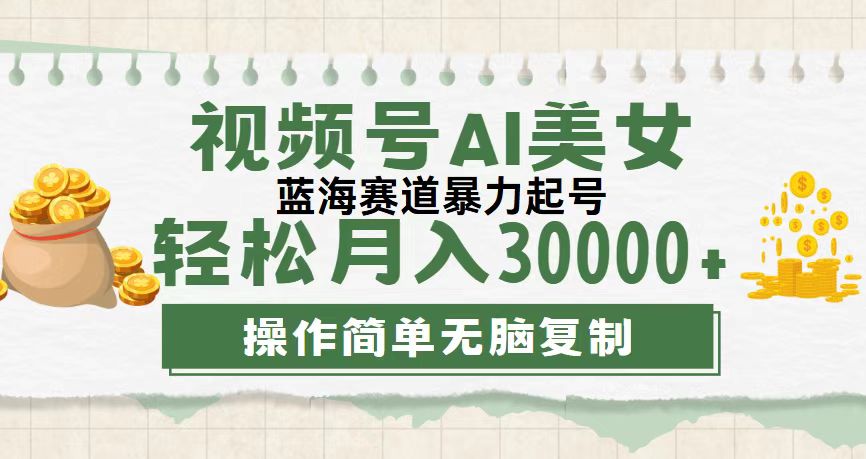 视频号AI美女跳舞，轻松月入30000+，蓝海赛道，流量池巨大，起号猛，无…插图