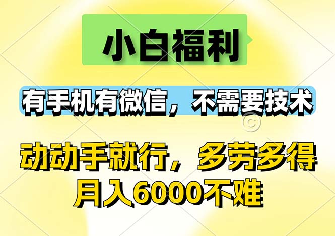 小白福利，有手机有微信，0成本，不需要任何技术，动动手就行，随时随…插图