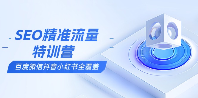 SEO精准流量特训营，百度微信抖音小红书全覆盖，带你搞懂搜索优化核心技巧插图