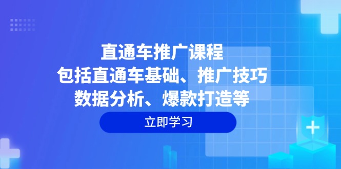 直通车推广课程：包括直通车基础、推广技巧、数据分析、爆款打造等插图