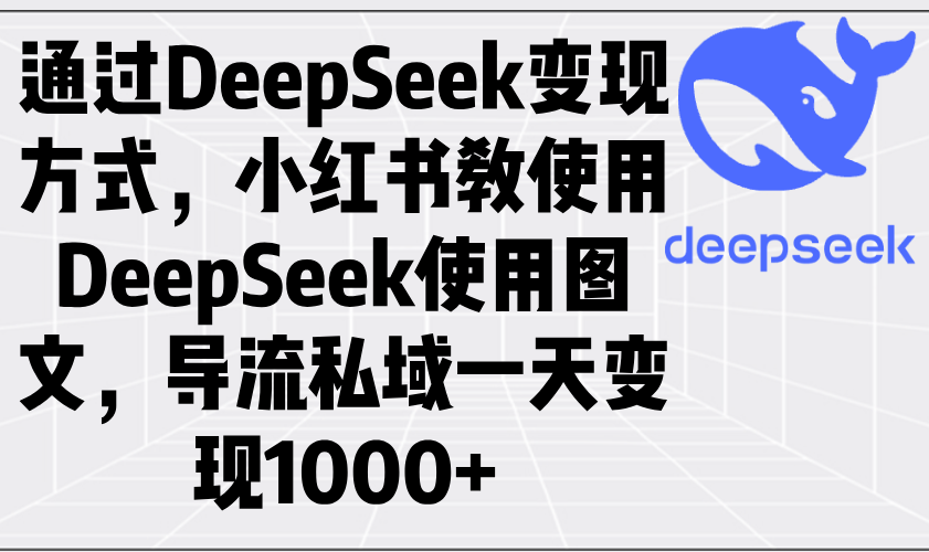 通过DeepSeek变现方式，小红书教使用DeepSeek图文，导流私域一天变现1000+插图