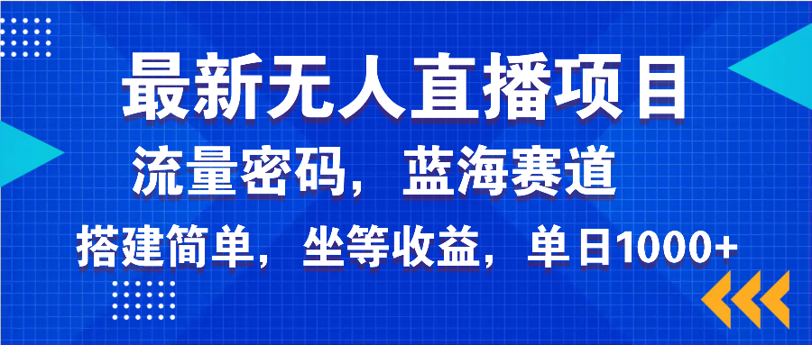 最新无人直播项目—美女电影游戏，轻松日入3000+，蓝海赛道流量密码，…插图