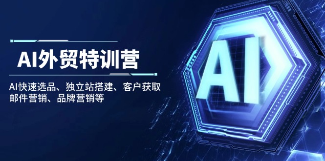 AI外贸特训营：AI快速选品、独立站搭建、客户获取、邮件营销、品牌营销等插图