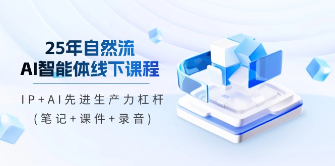 25年自然流AI智能体线下课程，IP+AI先进生产力杠杆(笔记+课件+录音)插图