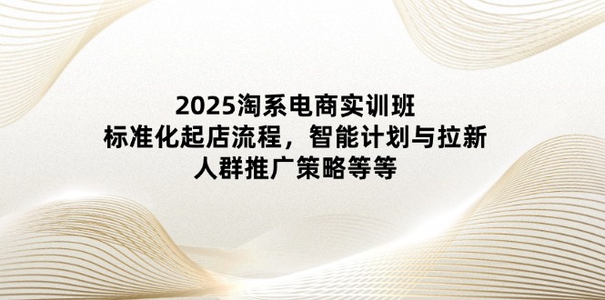 2025淘系电商实训班：标准化起店流程，智能计划与拉新，人群推广策略等等插图