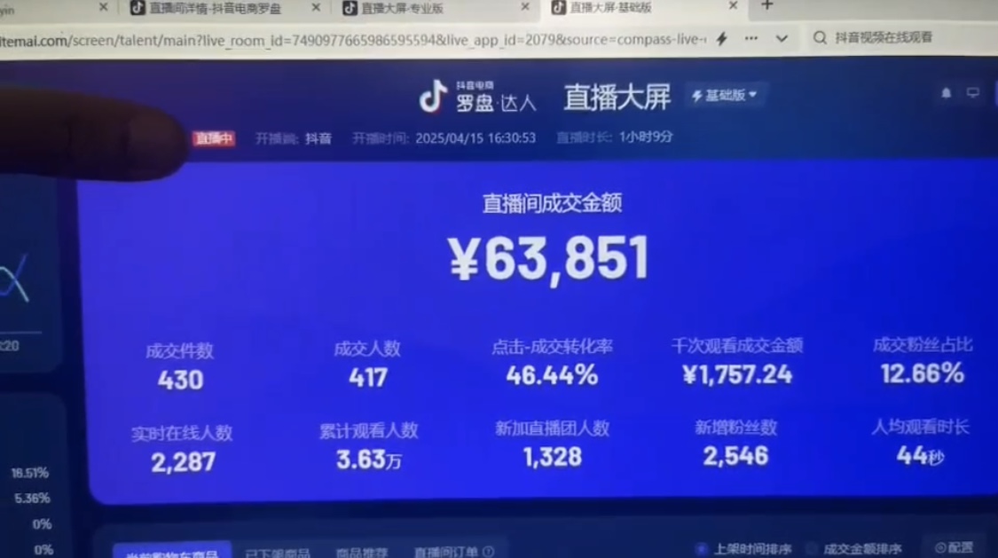 抖音破价直播，靠不露脸读稿子， 日入多张，100%起号插图2