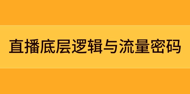 直播底层逻辑与流量密码：定位模型+案例拆解，急速流承接与数据优化全攻略插图
