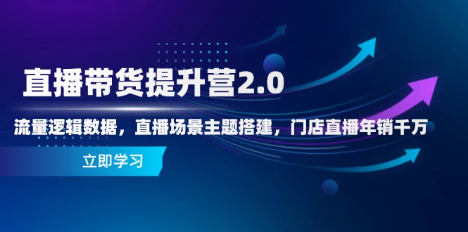 直播带货提升营2.0：流量逻辑数据，直播场景主题搭建，门店直播年销千万插图