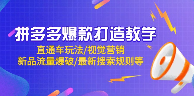 拼多多爆款打造教学：直通车玩法/视觉营销/新品流量爆破/最新搜索规则等插图