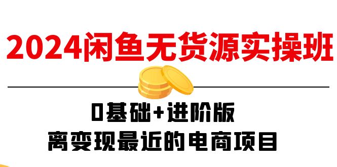 2024闲鱼无货源实操班：0基础+进阶版，离变现最近的电商项目（15节）插图