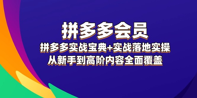 拼多多会员实战宝典+实战落地实操，从新手到高阶内容全面覆盖插图
