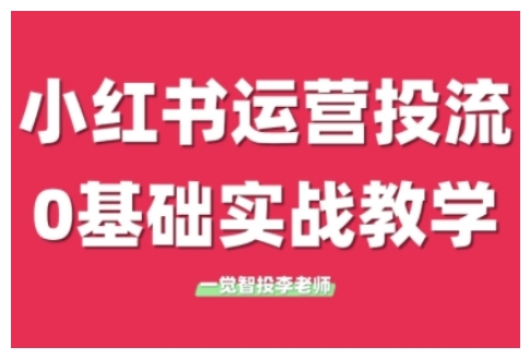 小红书运营投流，小红书广告投放从0到1的实战课，学完即可开始投放插图