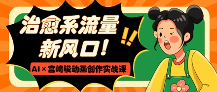 治愈系流量新风口，AI+宫崎骏动画创作实战课，从0到1打造爆款视频插图