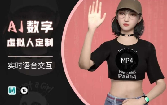Ai数字人虚拟(智能体)实时语音交互特训营，​自行定制超写实角色AI数字人交互技术插图