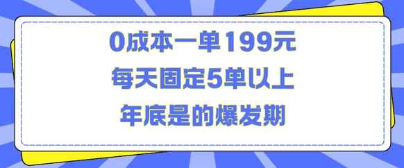 人人都需要的东西0成本一单199元每天固定5单以上年底是的爆发期插图