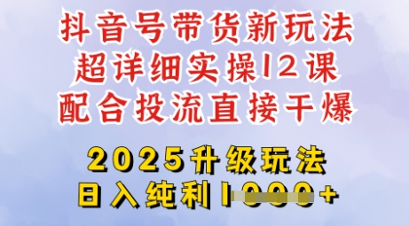 2025全新升级抖音带货玩法，一天纯利四位数，从剪辑到选品再到发布投流，超详细玩法揭秘插图