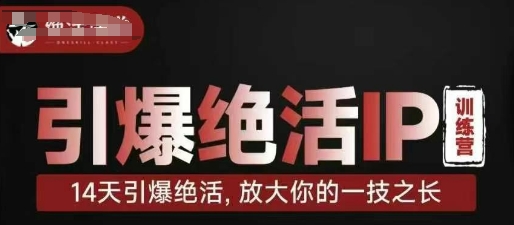 引爆绝活IP训练营，14天引爆绝活，放大你的一技之长插图