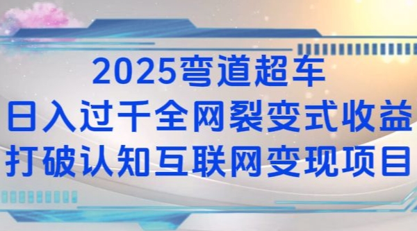 2025弯道超车日入过K全网裂变式收益打破认知互联网变现项目插图
