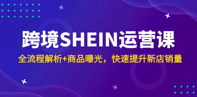 跨境SHEIN运营课，全流程解析+商品曝光，快速提升新店销量插图