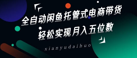 全自动闲鱼托管式电商带货，轻松实现月入五位数插图