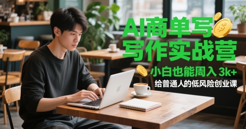AI商单写作实战营，小白也能周入3k+，给普通人的低风险创业课插图