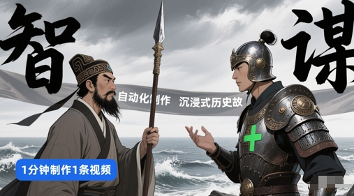 扣子工作流一键生成沉浸式历史故事，一天工作量，3分钟搞定插图