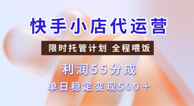 快手小店代运营3.0，模式新升级，收益55分，稳定单日5张插图