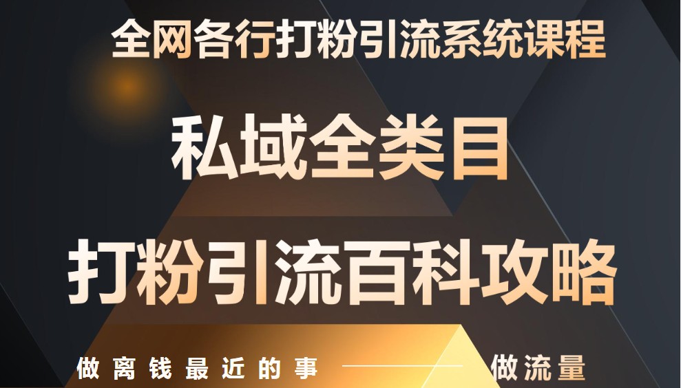 月入9万：全网唯一私域打粉引流神课，零基础手把手带你引流变现插图