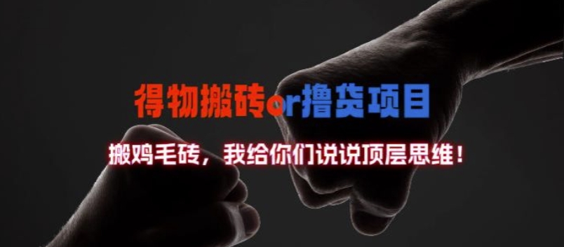 得物搬砖撸货项目?掰下数据，我给你们说说顶层思维插图