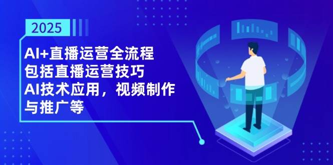 2025AI+直播运营全流程，包括直播运营技巧，AI技术应用，视频制作与推广等插图