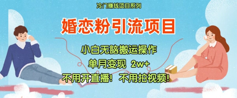 小红书婚恋粉引流，不用开直播，不用拍视频，不用做交付插图