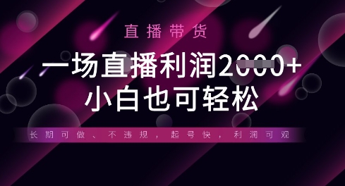 半无人直播带货，一场利润数张，适合所有平台玩法，小白也可轻松插图