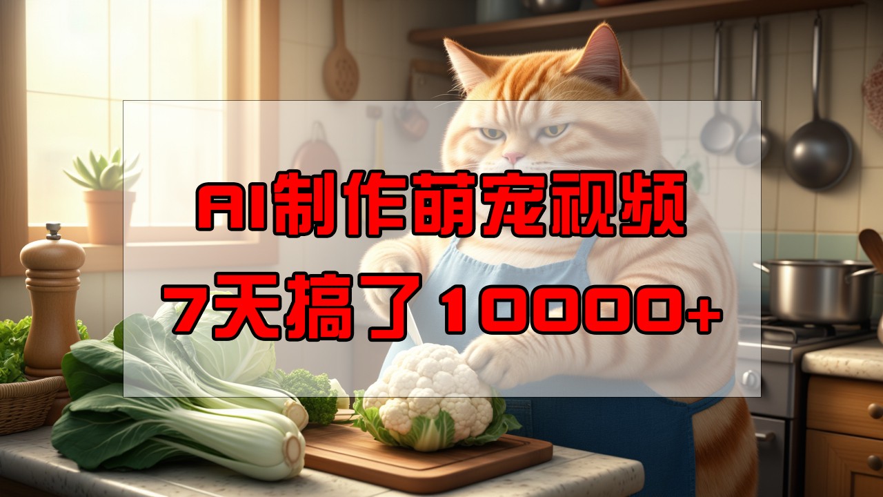 靠AI制作萌宠视频，7天搞了1万+，操作简单门槛低，有手机就行插图