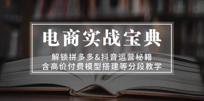 电商实战宝典：解锁拼多多&抖音运营秘籍，含高价付费模型搭建等分段教学插图