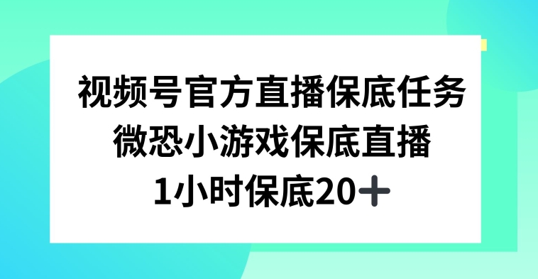 视频号直播任务，微恐小游戏，1小时20+插图