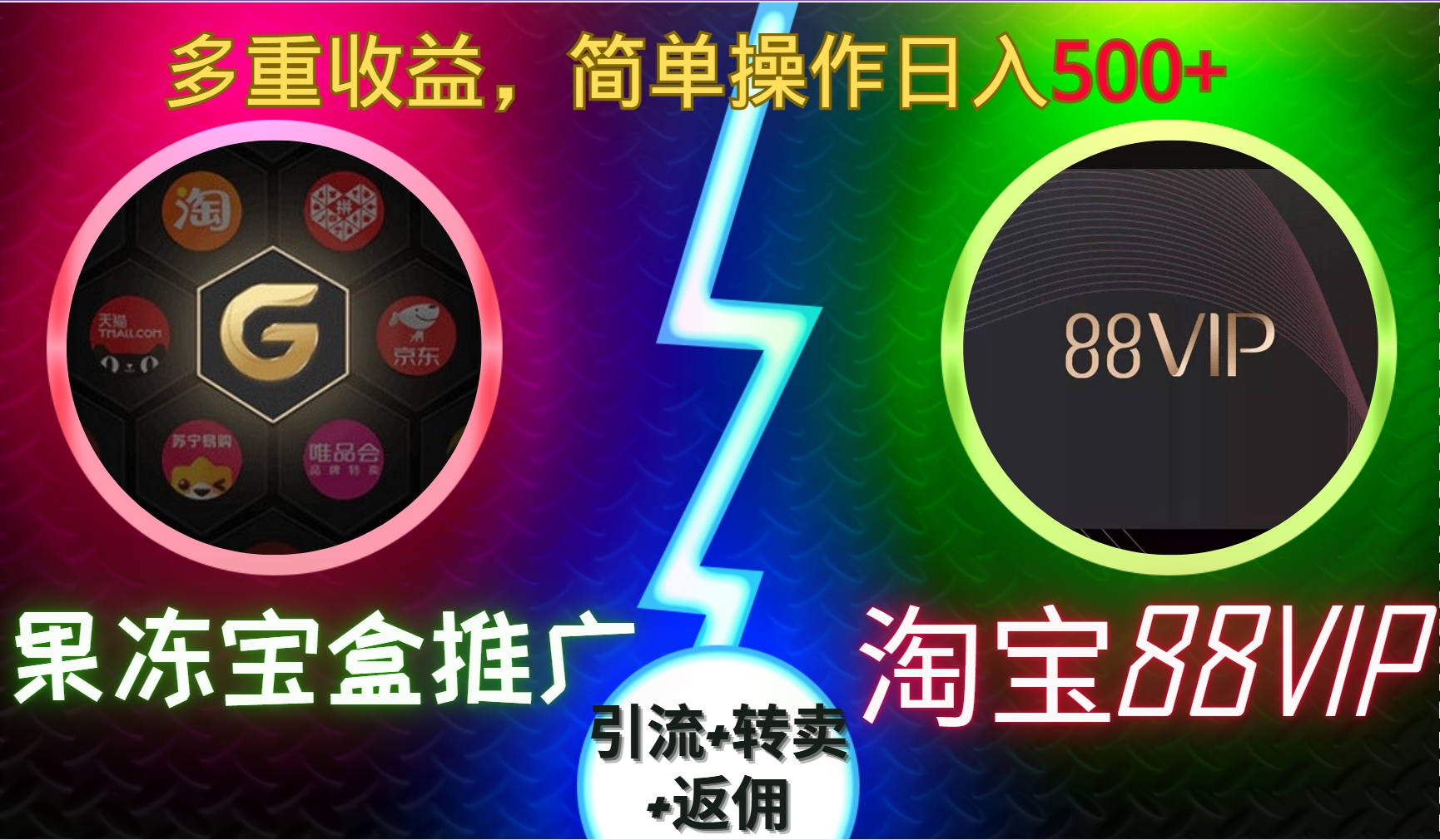 果冻宝盒推广88VIP，引流+转卖+返佣，多重收益，简单操作日入5张插图