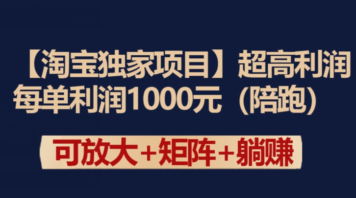 【淘宝独家项目】超高利润：每单利润1000元插图