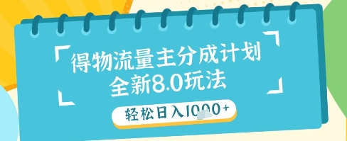最新得物流量主分成计划，独家原创玩法，轻松日入1k+插图
